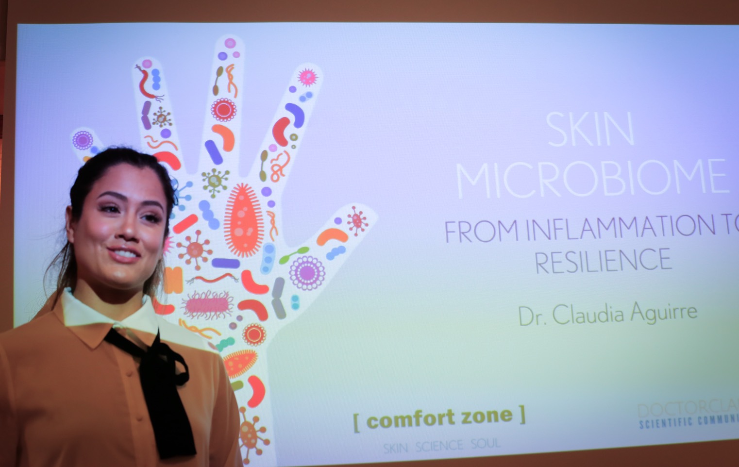 Dr Claudia Aguerri från Italien är neurolog och forskar om hur hjärna och hud kommunicerar