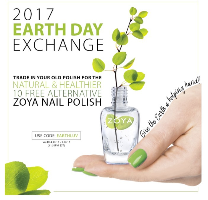 Zoya har en kampanj just nu där du kan beställa deras härligt gröna giftfria nagellack och samtidigt bidra till att Zoya planterar ett träd för varje sålt nagellack.